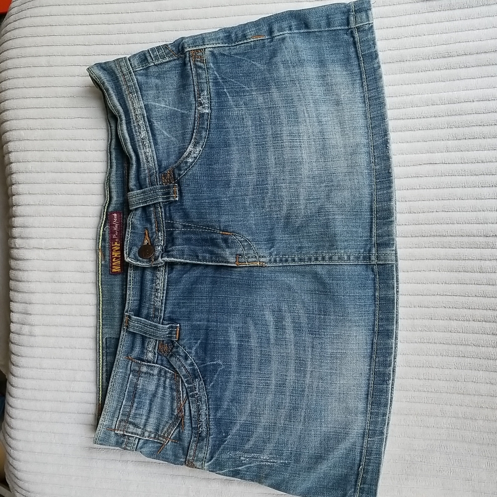 Machine Pour Neuf Mode Denim Mini Skirt